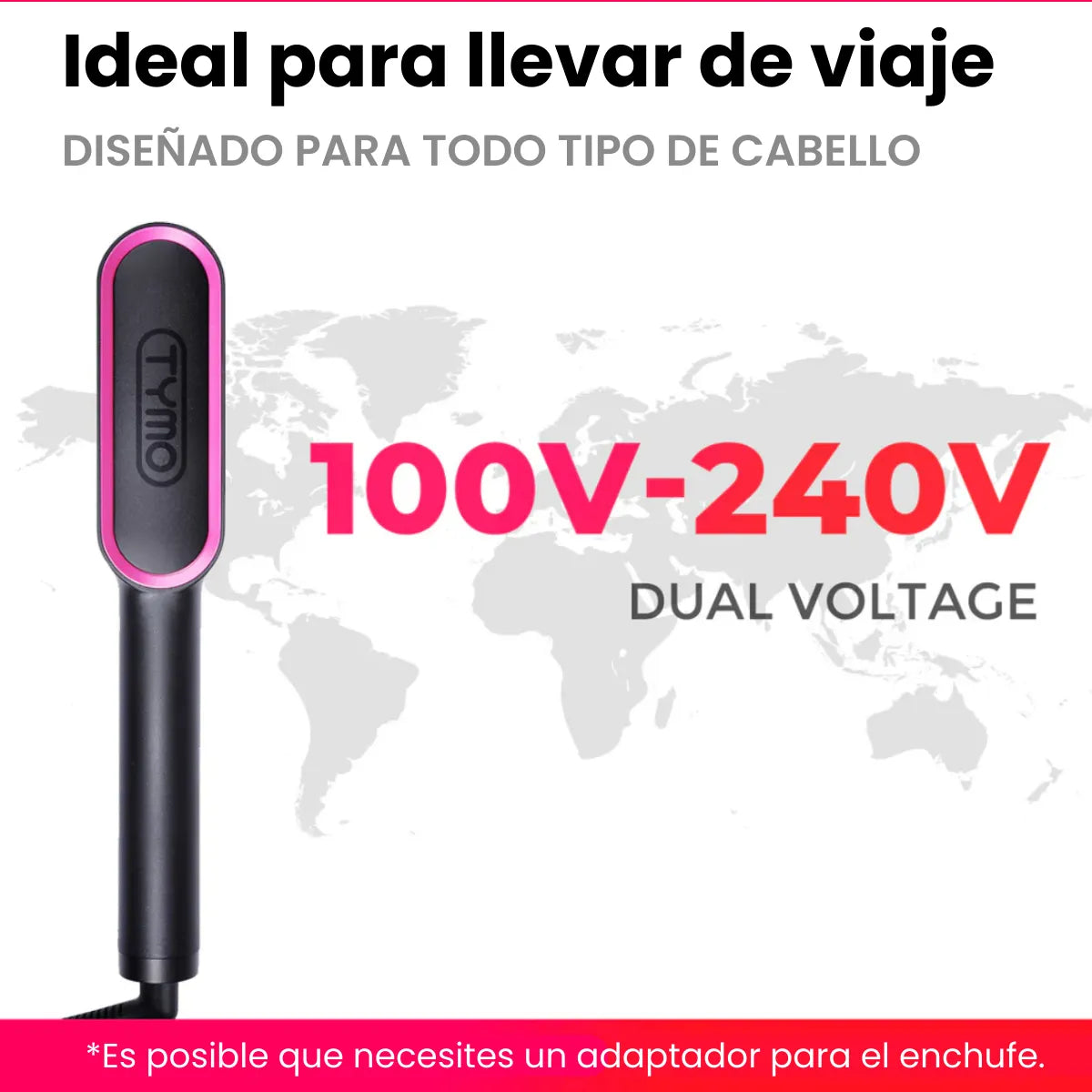 TYMO Ring™ Plancha cepillo 2 en 1