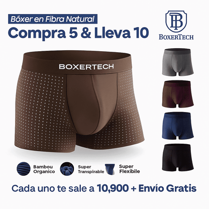 Boxers Fibra natural-(Compra 5 y lleva 10)