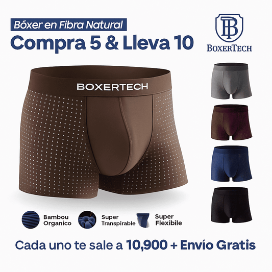 Boxers Fibra natural-(Compra 5 y lleva 10)
