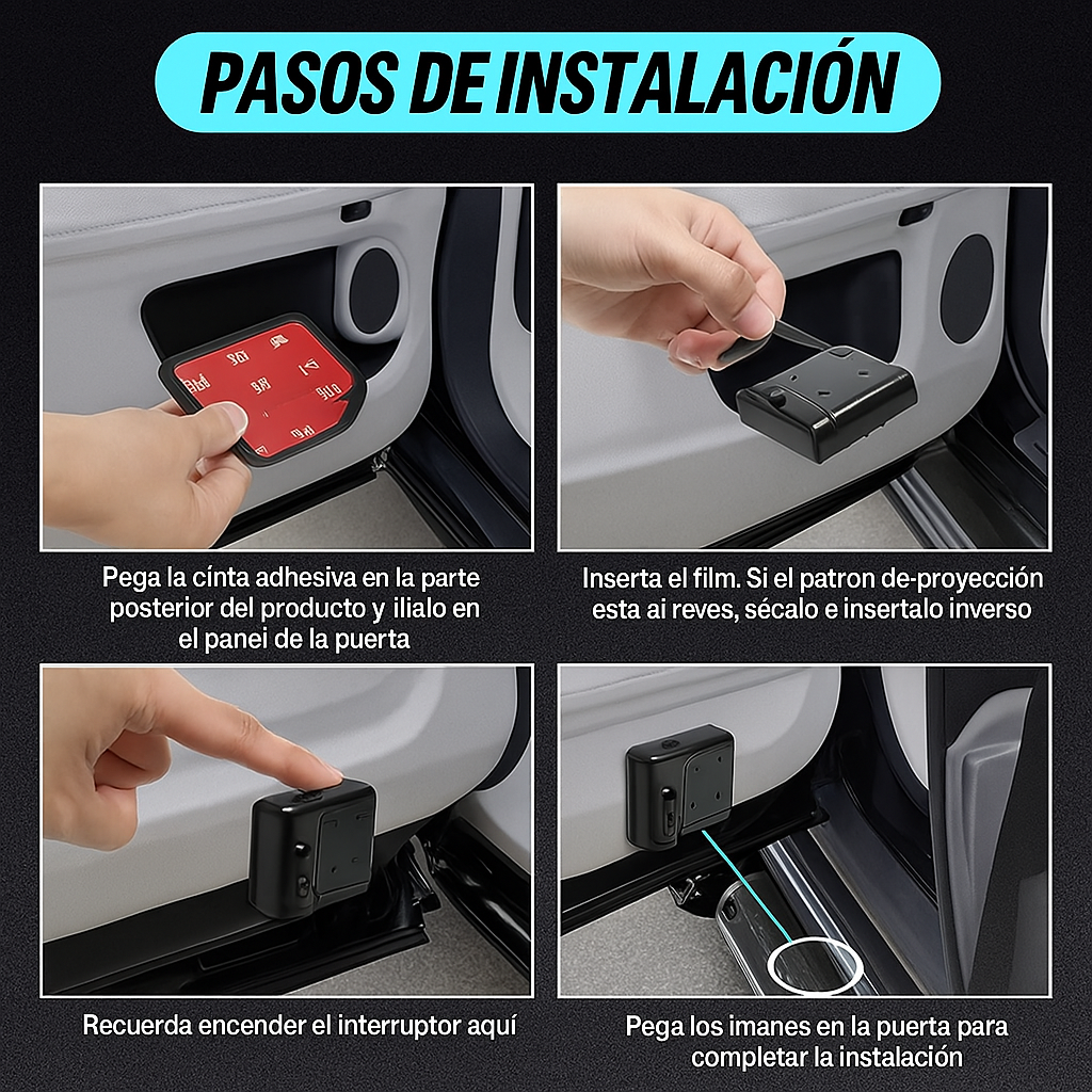 LuxDoor™ setx 2 proyector luz led carro