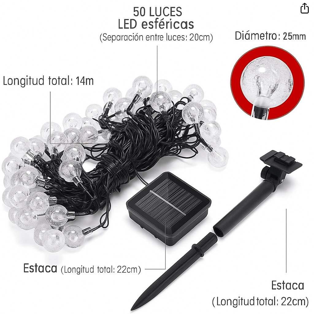 SolarVibe™ Guirnalda Solar