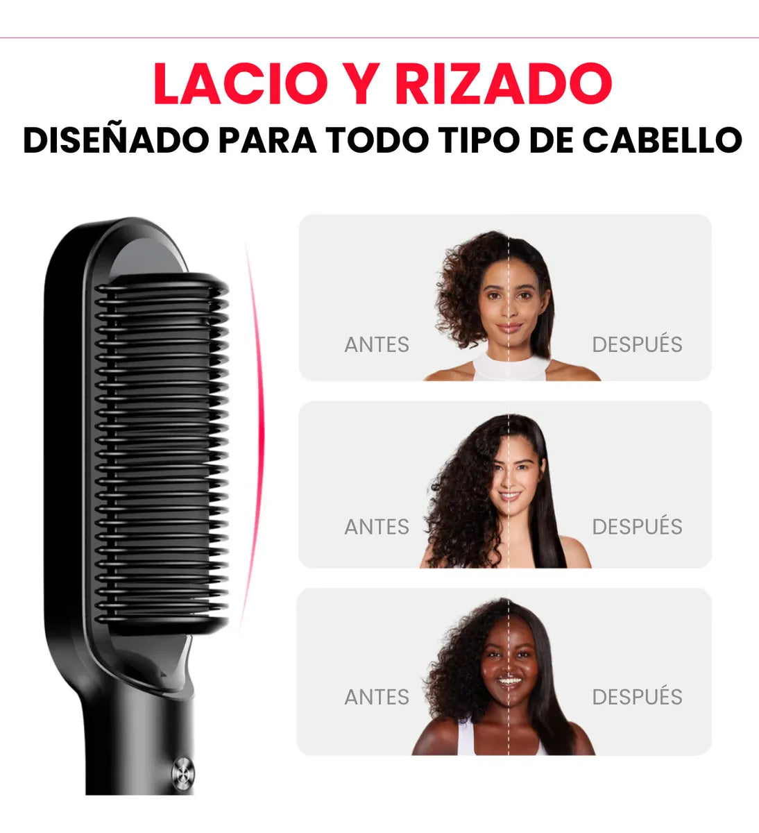 TYMO Ring™ Plancha cepillo 2 en 1