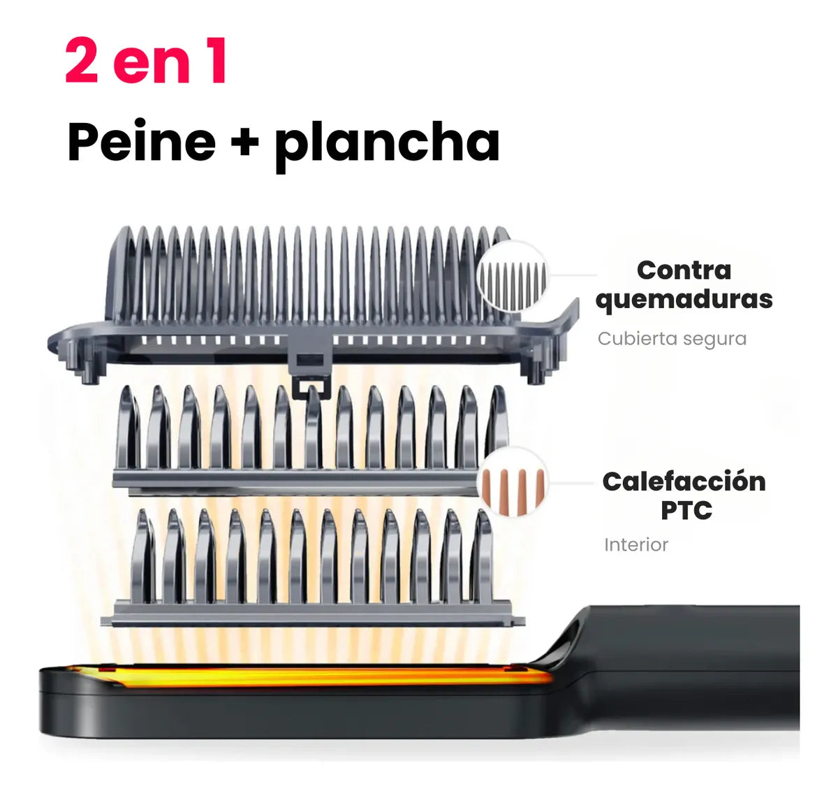 TYMO Ring™ Plancha cepillo 2 en 1